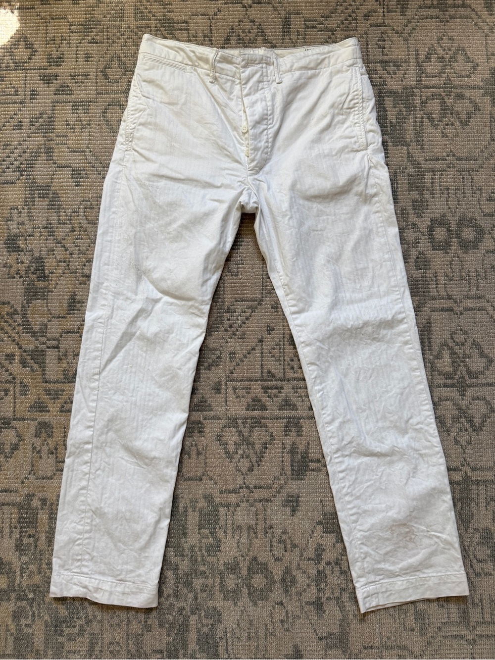 RRL Ralph Lauren white officer herringbone chino size 34 men’s